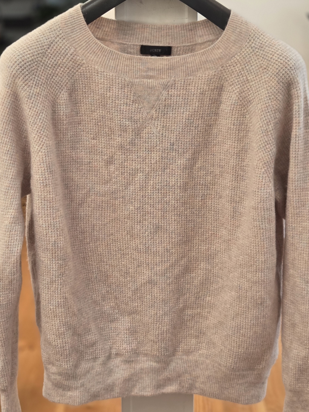 J. Crew Women's Alpaca Wool Blend Soft Blush Pink Crewneck Sweater (M)
